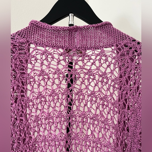 🌸 Pretty Purple Open-Knit Cardigan – Coldwater Creek (L) 🌸 - Picture 5 of 12
